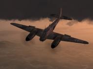 Asisbiz IL2 AS Me 410F 6.KG51 9K+ZP pushing the stall limits over England 1944 12