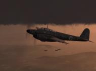 Asisbiz IL2 AS Me 410F 6.KG51 9K+ZP stalking a Halifax formation over England V12
