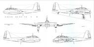 Asisbiz Messerschmitt Me 410A0 Hornisse 1 72 scale Line drawing 02