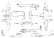 Asisbiz Messerschmitt Me 410A3 Hornisse 1 72 scale Line drawing 01
