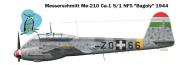 Asisbiz Messerschmitt Me 210C1 Hornisse RHAF 5.1NFS Bagoly Z0+66 Hungary 1944 0A