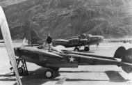 Asisbiz P 38 Lightning 12AF 14FG and 41 9129 B 17E Fortress 305BG at Gibraltar Nov 1942 IWM FRE10040