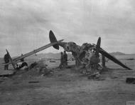 Asisbiz P 38 Lightning 12AF 1FG destroyed after a German night raid at Biskra Algeri 1942 FRE4619