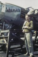 Asisbiz 43 28393 P 38J Lightning 8AF 20FG55FS KIW Wrangler LtCol Cyril Wilson with ground crew June 1944 FRE5418