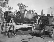 Asisbiz Bell P 39 Airacobra being overhauled at 4th Air Depot Garbutt Field Townsville Australia 25th Jun 1943 NA697