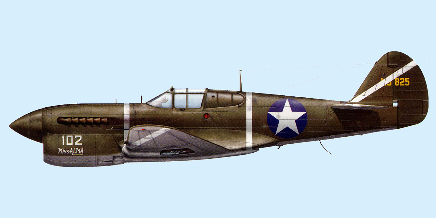 Asisbiz Curtiss P-40F Warhawk 18FG44FS White 102 Guadalcanal 1943 0A