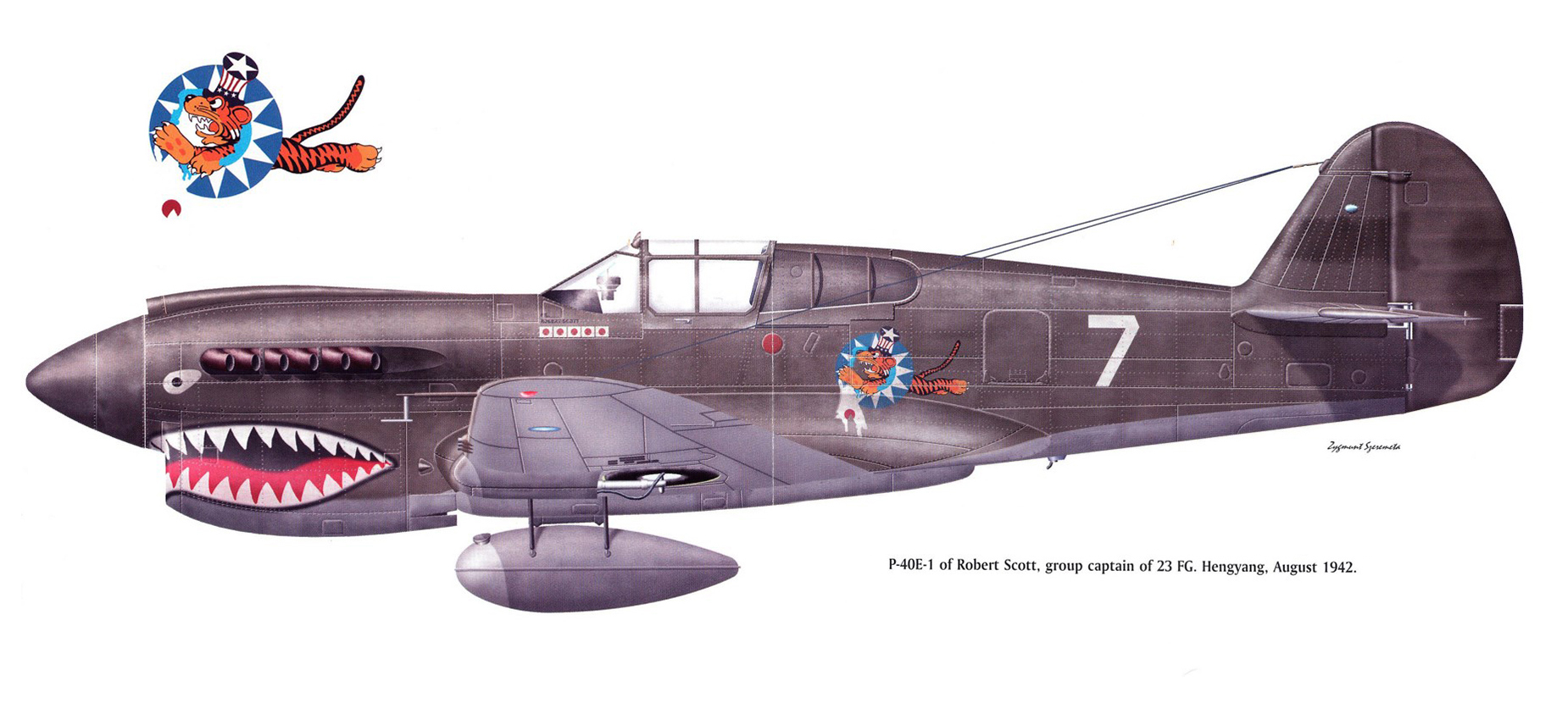 Asisbiz Curtiss P E Warhawk Fg White Col Robert L Scott Hengyang Hunan Province China Aug