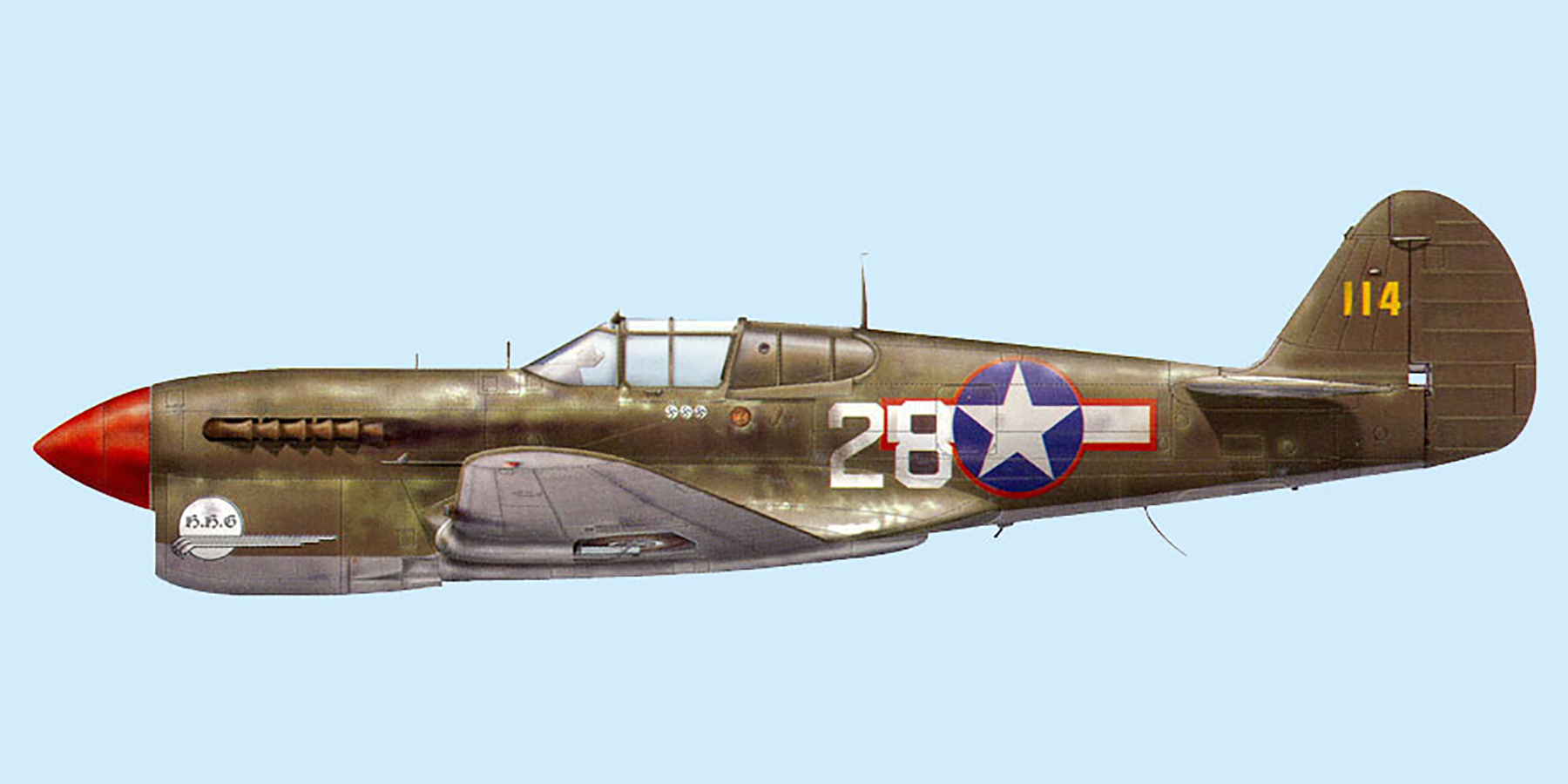 Asisbiz USAAF 41 14512 Curtiss P-40F Warhawk 325FG317FS White 28 1Lt ...