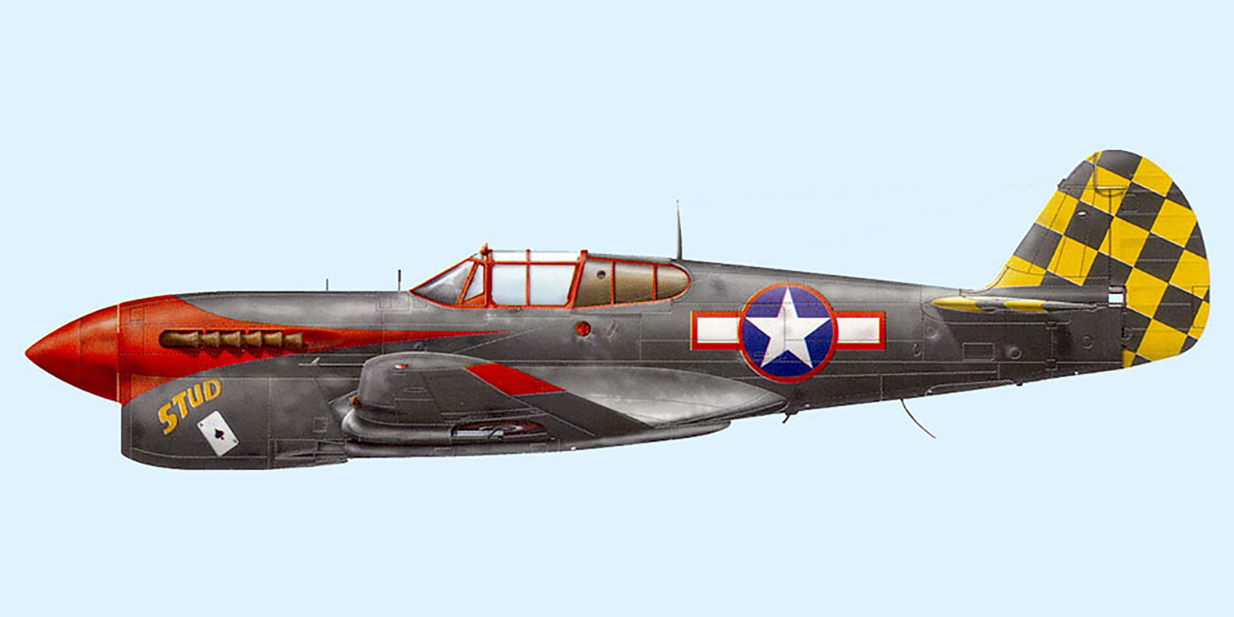 Asisbiz USAAF 41 20006 Curtiss P-40F Warhawk 325FG Lt Robert