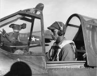 Asisbiz USAAF 41 25012 Curtiss P 40E Warhawks CAF behind Lt Chang during flight training in India NA1407