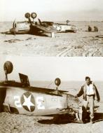 Asisbiz Curtiss P 40 Warhawk 57FG64FS White 32 Lt Gordon Ryerson landing mishap at LG174 30th Oct 1942 01