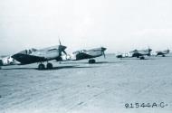 Asisbiz Curtiss P 40F Warhawk 57FG65FS Unc A Bud White 44 with 43 and 42 waiting for take off Burg El Arab Oct 1942 NA721