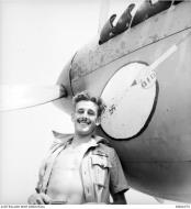 Asisbiz Aircrew RAAF 450Sqn PO D Minchin who shot down a Bf 109 over Cape Bon at Sicily Italy 1943 AWM MEA0375