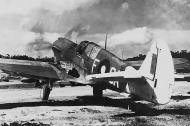 Asisbiz Curtiss P 40N Kittyhawk RAAF 75Sqn GAF named Flo taxing Noemfoor Island Dutch New Guinea AWM P00546