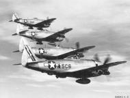 Asisbiz 42 28597 P 47D Thunderbolt 350FG345FS 5B2 in tight formation during a mission