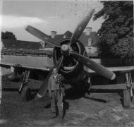 Asisbiz Aircrew USAAF 9AF 50FG Col William D Greenfield with his P 47 in France 1st Jul 1944 FRE9471