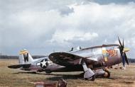 Asisbiz USAAF Republic P 47D Thunderbolt 12AF 27FG Mary (R) coded W in Germany 1945 FRE14059