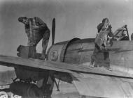 Asisbiz USAAF Republic P 47D Thunderbolt 12AF 324FG ground crew preparing the aircraft FRE10968