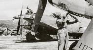 Asisbiz 43 25269 P 47D Thunderbolt 7AF 318FG18FS Miss Carol Ann under going maintenance Saipan Feb 1945 01