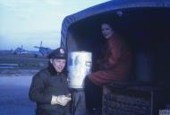 Asisbiz Aircrew USAAF 339FG505FS Red Cross Van on the flight line at Fowlmere FRE5974