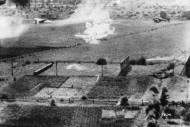 Asisbiz Gun camera footage from Col Hubert Zemke 479FG strafing a airfield in Nancy France 18th Aug 1944 FRE9952