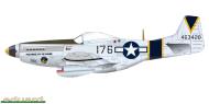Asisbiz 44 63420 P 51D Mustang 7AF 15FG47FS 176 Moonbean McSwine Capt Eurich L Bright at Iwo Jima Jul 1945 0A