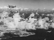 Asisbiz 44 63423 P 51D Mustang 7AF 15FG47FS 15 Squirt Col James O Beckwith CO leads Mustangs of the 45FS over 23rd Mar 1945 01