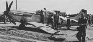 Asisbiz 44 63464 P 51D Mustang 7AF 15FG47FS 163 Lt RJ Betner landing mishap at Iwo Jima 6th Mar 1945 FRE10298