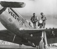 Asisbiz P 51D Mustang 7AF 21FG531FS Vee's Male Maj Harry C Crim CO 531FS (6 kills) at Iwo Jima Apr 1945 02