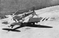Asisbiz Fleet Air Arm Seafire FR47 takes off from its carrier 01
