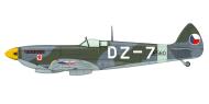 Asisbiz Czechoslovak Air Force Spitfire LFIXe 12 Air Regiment DZ7 TE560 Prague Kbely Mar 1946 0A