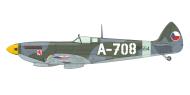 Asisbiz Czechoslovak Air Force Spitfire LFIXe A708 TE554 at Pardubice or Malacky 1947 48 0A