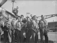 Asisbiz Pedestal Spitfire pilots aboard HMS Eagle on its way to Malta Mar 1942 IWM A9588
