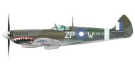 Asisbiz Spitfire LFVIII RAAF 457Sqn UPW SLdr Bruce Watson A58 606 Labuan Borneo Aug 1945 profile by Eduard 0A