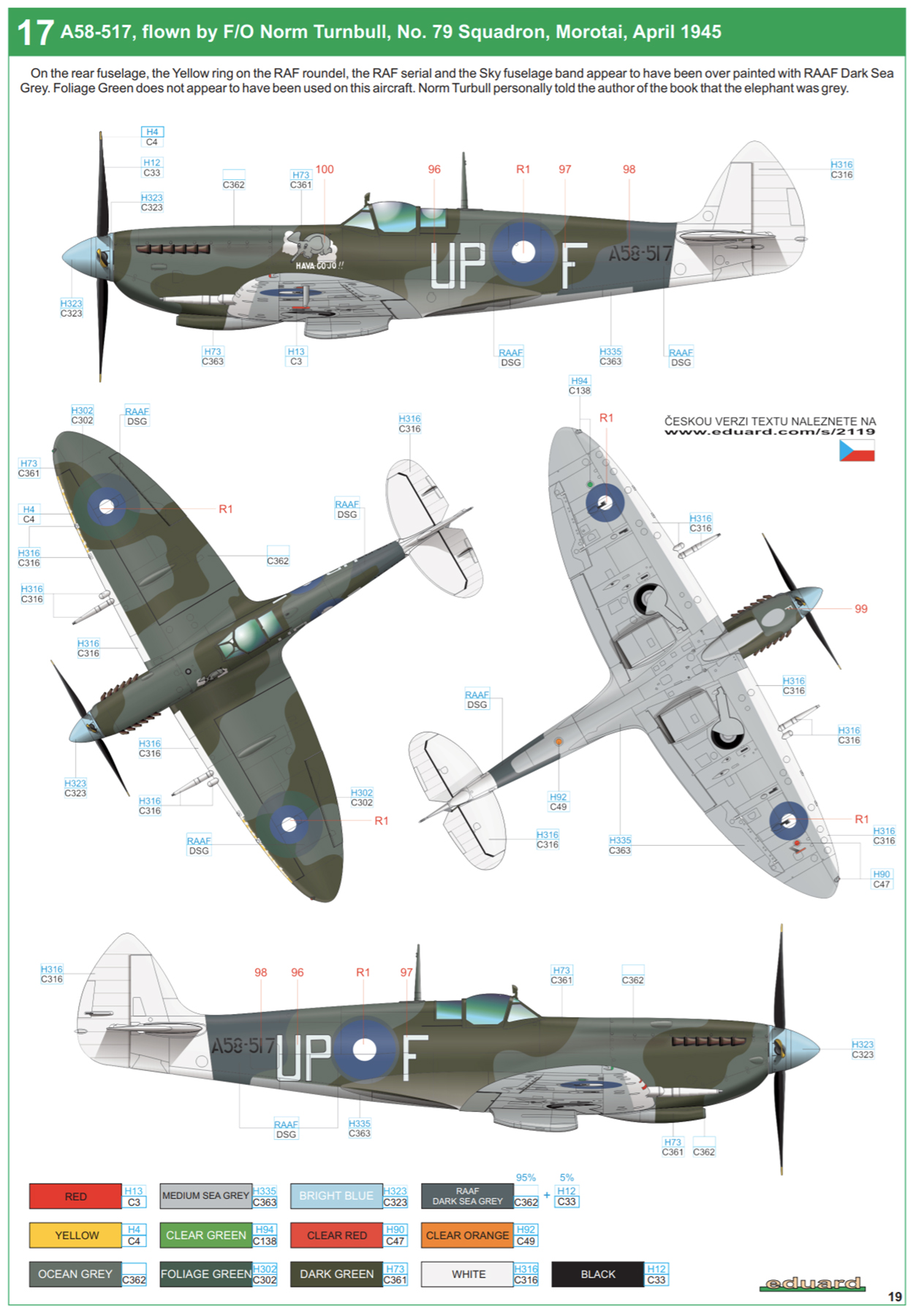 Asisbiz Spitfire LFVIII RAAF 79Sqn UPF FO Norm Turnbull A58 517 Morotai ...