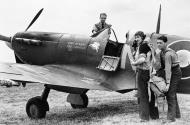 Asisbiz Spitfire MkVb RAF 131Sqn NXA with NG Pedley at Merston Sussex IWM CH5883