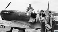 Asisbiz Spitfire MkVb RAF 131Sqn NXA with NG Pedley at Merston Sussex IWM CH5883a