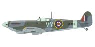 Asisbiz Spitfire LFIXc RAF 312Sqn VY WCmdr Tomas Vybiral MK483 Appledram 1944 profile by Eduard 0A