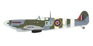 Asisbiz Spitfire LFIXe RAF 312Sqn DUJ PL124 B 10 Airfield Plumetot France Jun 1944 profile by Eduard 0A