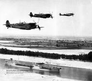 Asisbiz Spitfire MkIX RAF 32Sqn over the Suez Canal and Merchant Tanker Salamis 1946 01