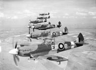 Asisbiz Spitfire FXIIs RAF 41Sqn EBB MB882 EBD MB858 EBH MB794 based at Friston Sussex Apr 1944 IWM CH12754