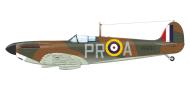 Asisbiz Spitfire MkIa RAF 609Sqn PRA PO John C Dundas R6690 Middle Wallop 13th Aug 1940 profile by Eduard 0A