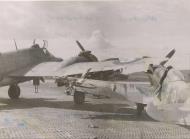 Asisbiz Spitfire XVIII RAF 60Sqn TP222 and Beaufighter RD863 prop strike accident 01