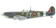 Asisbiz Spitfire MkIXc RAF 611Sqn FYB EN133 Biggin Hill England 1943 profile by Eduard 0A