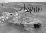 Asisbiz Spitfire MkIXc RAF 611Sqn FYV BS451 foreground Biggin Hill 18th Dec 1942 01