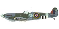 Asisbiz Spitfire LFIXc RAF 642Sqn SHB FLt AGH Cooper MK805 Harrowbeer or Bradwell Bay 1944 profile by Eduard 0A