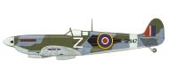 Asisbiz Spitfire LFIXe RAF 73Sqn White Z SM147 Prkos AF Yugoslavia April 1945 profile by Eduard 0A
