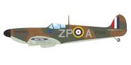 Asisbiz Spitfire MkI RAF 74Sqn ZPA SLdr Adolph G Malan P7370 Kirton in Linsey England Sep 1940 profile by Eduard 0A