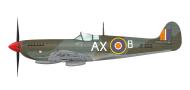 Asisbiz Spitfire HFVIII SAAF 1Sqn AXB JF322 Trigno Italy Mar 1944 profile by Eduard 0A