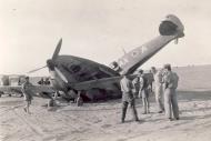 Asisbiz Spitfire MkVbTrop SAAF 1Sqn AXA EP690 landing accident El Hasseiat 4th Dec 1942 01